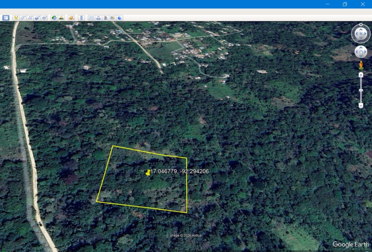 Ejemplo de polígono de terreno visto desde mapa